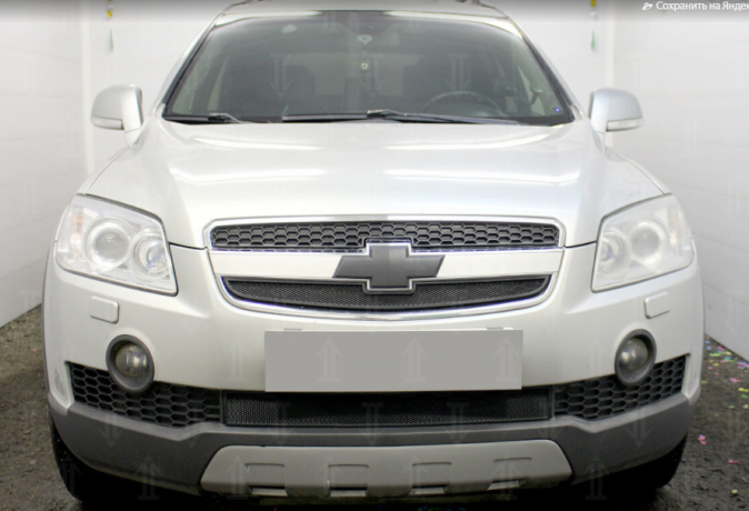 Защита радиатора "Standart" Chevrolet Captiva (2006-2011) низ, чёрная купить недорого с доставкой в Пенза