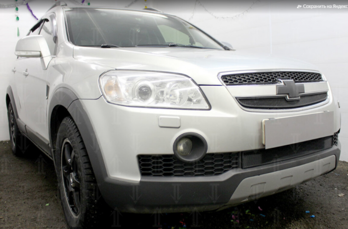 Защита радиатора "Standart" Chevrolet Captiva (2006-2011) низ, чёрная купить недорого с доставкой в Пенза