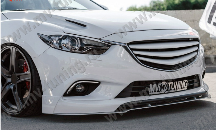 Сплиттер переднего бампера под клыки № 1 "SkyActivSport" для Mazda 6 (2013-н.в.) купить недорого с доставкой в Пенза