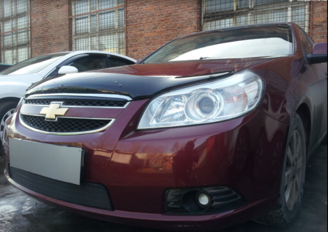 Защита радиатора "Standart" Chevrolet Epica (2006-2013) чёрная купить недорого с доставкой в Пенза