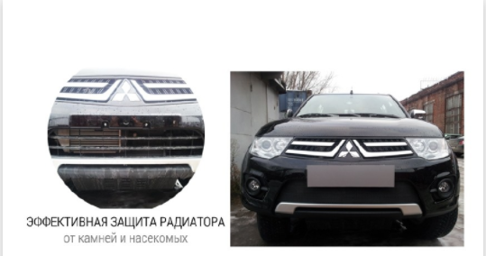 Защита радиатора "Standart" Chevrolet Epica (2006-2013) чёрная купить недорого с доставкой в Пенза