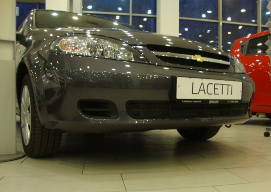 Защита радиатора "Standart" Chevrolet Lacetti (хэтчбек) чёрная купить недорого с доставкой в Пенза
