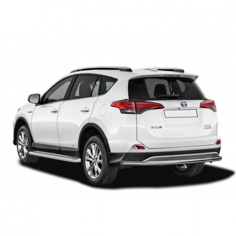 Защита порогов с алюминиевым листом (d63,5) для Toyota RAV4 рестайлинг, (2015-н.в.)(Окрашенное) купить недорого с доставкой в Пенза