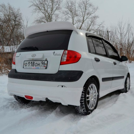 Накладка на задний бампер "Mugen style" для Hyundai Getz рестайлинг (2004-2007 г.в.) купить недорого с доставкой в Пенза