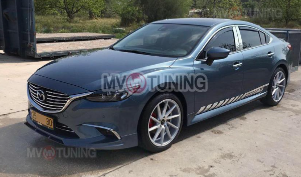 Клыки (накладки) переднего бампера "SkyActivSport" var №3 для Mazda 6 (2015-н.в.) купить недорого с доставкой в Пенза