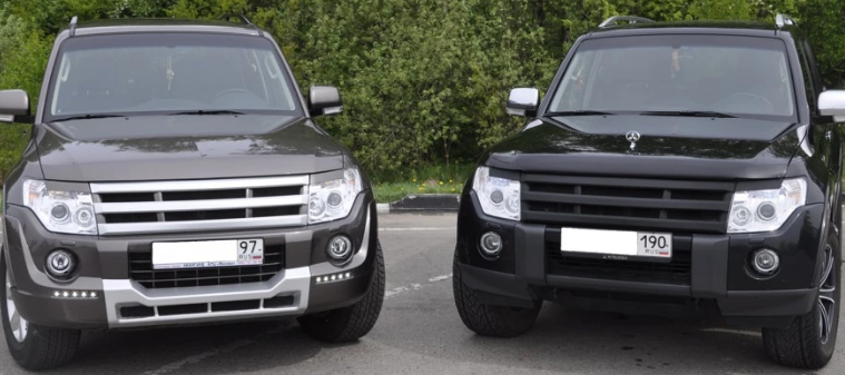 Решетка радиатора "Broomer Design" var №2 для Mitsubishi Pajero 4 (2006-2015) купить недорого с доставкой в Пенза