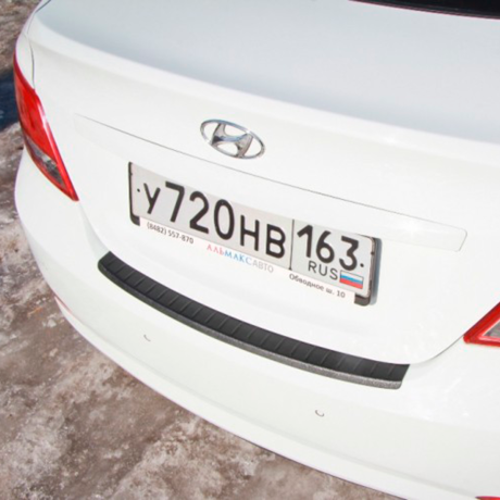 Накладка на задний бампер "АртФорм" Hyundai Solaris (2014-2017 г.в.) купить недорого с доставкой в Пенза