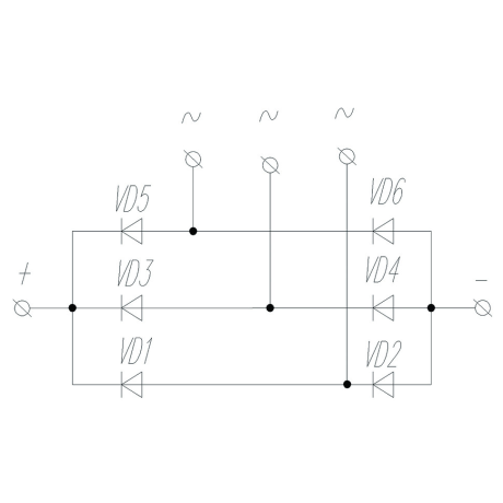 Диодный мост БПВ 56-65-02А, 12V/42А, 6-ти диодный для B@3 2101-2107, на генератор Г221А/Г222 (АО "Орбита" г. Саранск) купить недорого с доставкой в Пенза