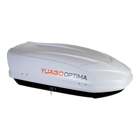 Автобокс YUAGO OPTIMA (тиснение) (EuroLock), белый, 390л купить недорого с доставкой в Пенза
