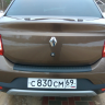 Защитная накладка на задний бампер Renault Logan (2004-2022 г.в.) купить недорого с доставкой в Пенза