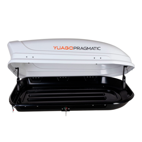 Автобокс YUAGO Pragmatic (тиснение) (EuroLock), белый, 410 л купить недорого с доставкой в Пенза