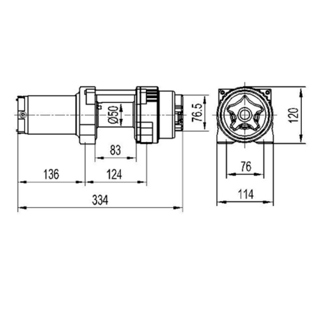 Лебедка для квадроцикла "Master Winch" Х3500S, электрическая, с синтетическим тросом, 12В купить недорого с доставкой в Пенза