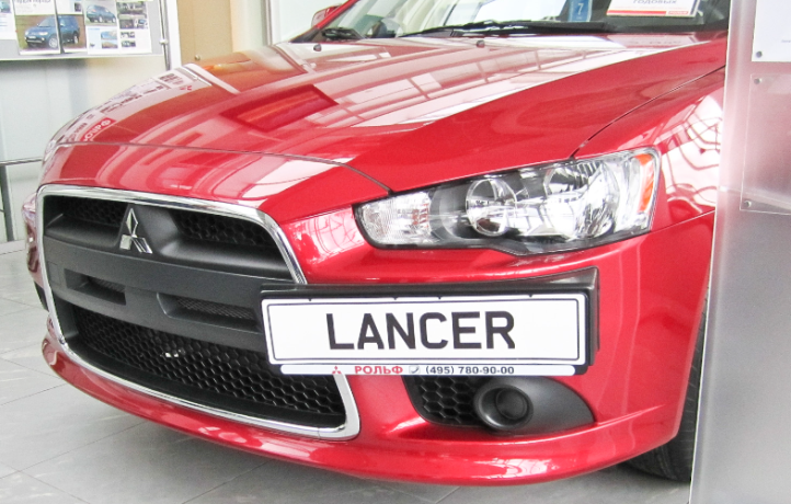 Рамка под номер на передний бампер для Mitsubishi Lancer X (2010-2016) купить недорого с доставкой в Пенза