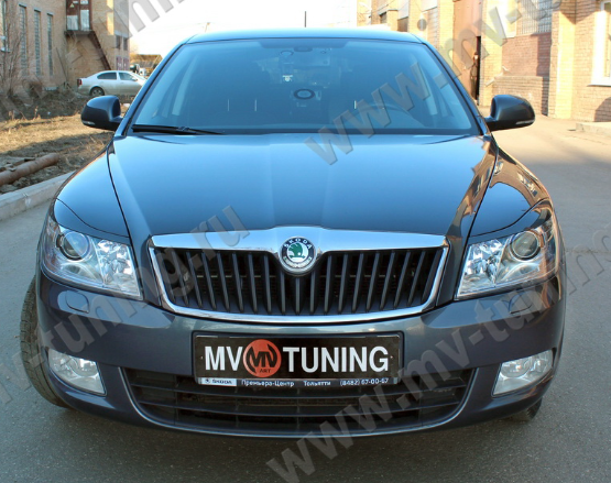 Накладки на фары (реснички) для Skoda Octavia II FL (2008-2013) купить недорого с доставкой в Пенза