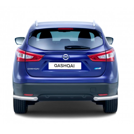 Защита заднего бампера угловая d63мм (НПС) Nissan Qashqai (2014-2016 г.в.) купить недорого с доставкой в Пенза