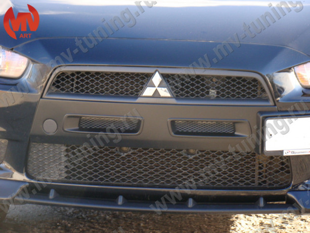 Воздуховоды радиатора в передний бампер (Цельные) var №1 для Mitsubishi Lancer X (2007-2010) купить недорого с доставкой в Пенза