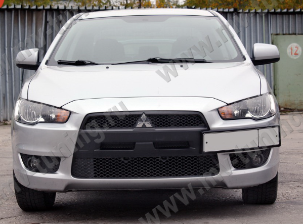 Воздуховоды радиатора в передний бампер (Цельные) var №2 для Mitsubishi Lancer X (2007-2010) купить недорого с доставкой в Пенза