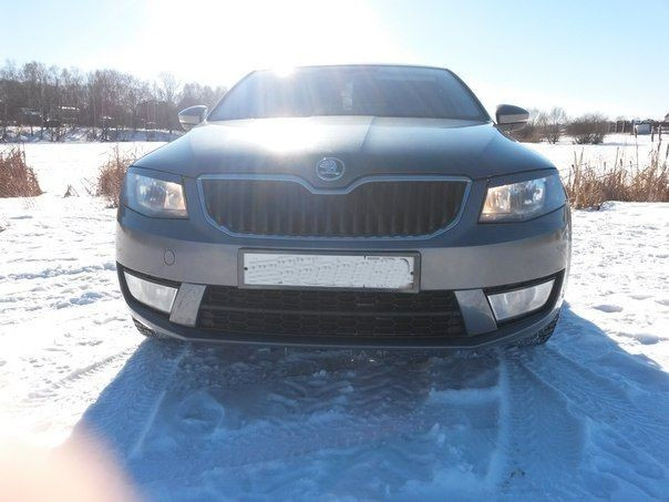 Вставки переднего бампера в стиле "RS" для Skoda Octavia III A7 (2013-2016) купить недорого с доставкой в Пенза