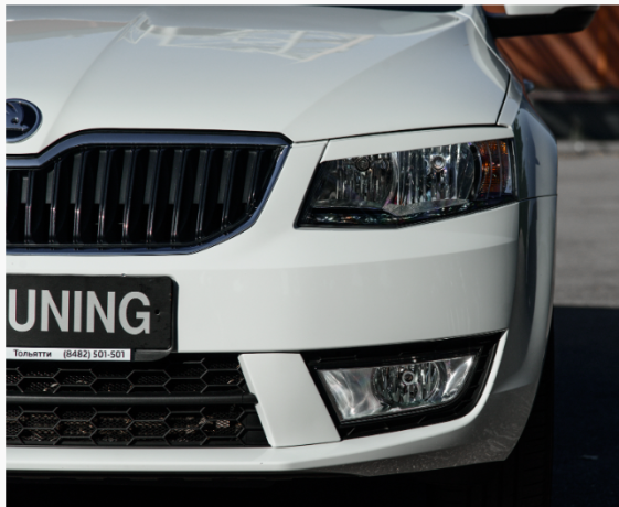 Вставки переднего бампера в стиле "RS" для Skoda Octavia III A7 (2013-2016) купить недорого с доставкой в Пенза