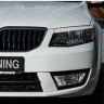 Вставки переднего бампера в стиле "RS" для Skoda Octavia III A7 (2013-2016) купить недорого с доставкой в Пенза