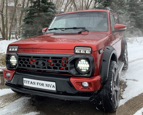 Решетка радиатора "TITAN" для B@3 2121, 21213, 21214, 2131 "L@DA 4x4" (без защитной сетки) RAPTOR купить недорого с доставкой в Пенза