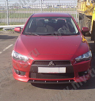 Зубатка - вставка между передними клыками для Mitsubishi Lancer X (2007-2016) купить недорого с доставкой в Пенза