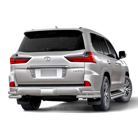 Защита заднего бампера двойная угловая d63/51мм (НПС) LEXUS 450D (2015-н.в.) купить недорого с доставкой в Пенза