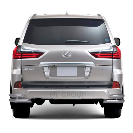 Защита заднего бампера двойная угловая d63/51мм (НПС) LEXUS 450D (2015-н.в.) купить недорого с доставкой в Пенза