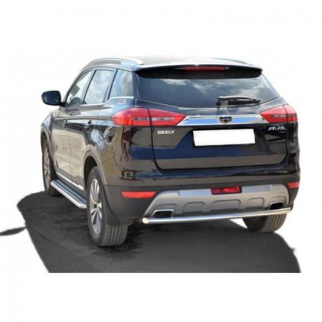 Защита заднего бампера «Труба» (d51) для Geely Atlas (2016-н.в.)(Окрашенное) купить недорого с доставкой в Пенза