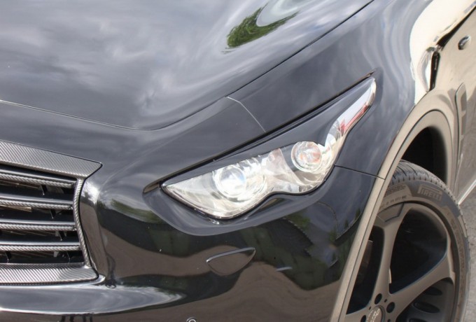 Накладки на фары (реснички) var №1 для Infiniti FX (2nd generation)(2008-2013) купить недорого с доставкой в Пенза