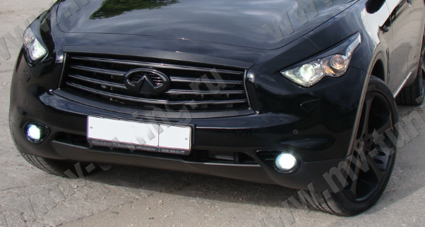Накладки на фары (реснички) var №1 для Infiniti FX (2nd generation)(2008-2013) купить недорого с доставкой в Пенза