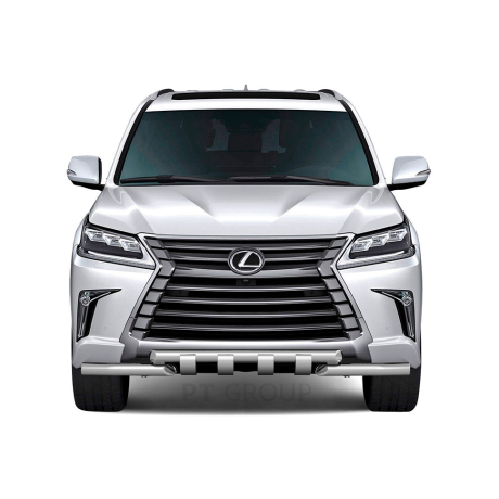 Защита переднего бампера двойная с зубьями d63/63мм (НПС) LEXUS 450D (2015-н.в.) купить недорого с доставкой в Пенза