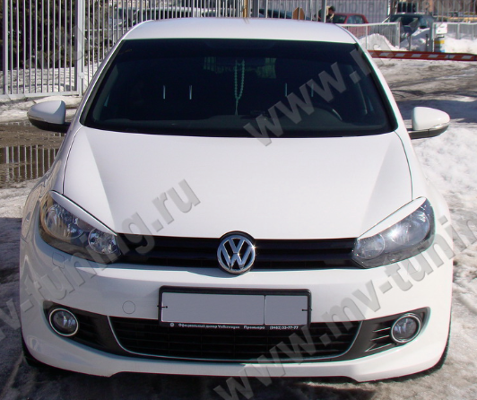 Накладки на фары (реснички) для Volkswagen Golf VI (2008-2012) купить недорого с доставкой в Пенза