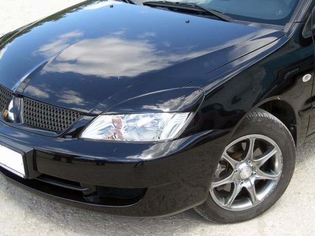 Накладки на фары (реснички) широкие var №2 для Mitsubishi Lancer IX (2004-2007) купить недорого с доставкой в Пенза
