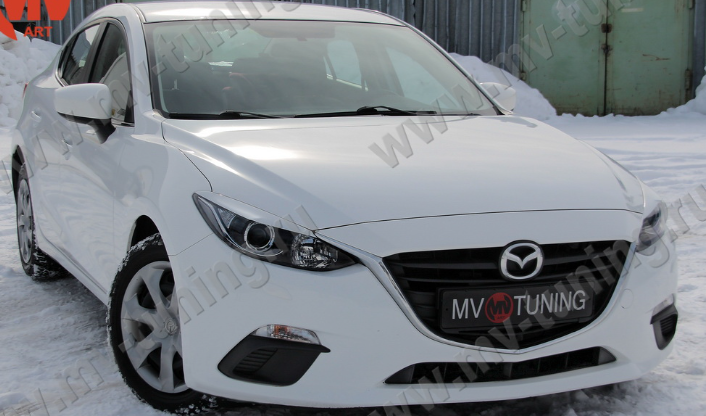 Накладки на фары (реснички) var №2 для Mazda 3 (2013-2016) купить недорого с доставкой в Пенза