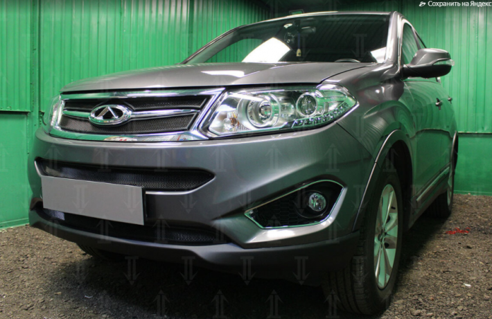 Защита радиатора "Standart" Chery Tiggo 5 (2014-2016) низ, чёрная купить недорого с доставкой в Пенза