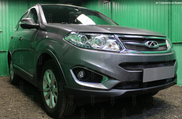 Защита радиатора "Standart" Chery Tiggo 5 (2014-2016) низ, чёрная купить недорого с доставкой в Пенза